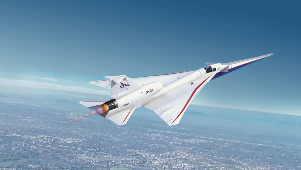 X-59 Quest NASA, un jet supersonico silenzioso che rivoluziona i viaggi aerei. Futuro dell'aviazione sostenibile