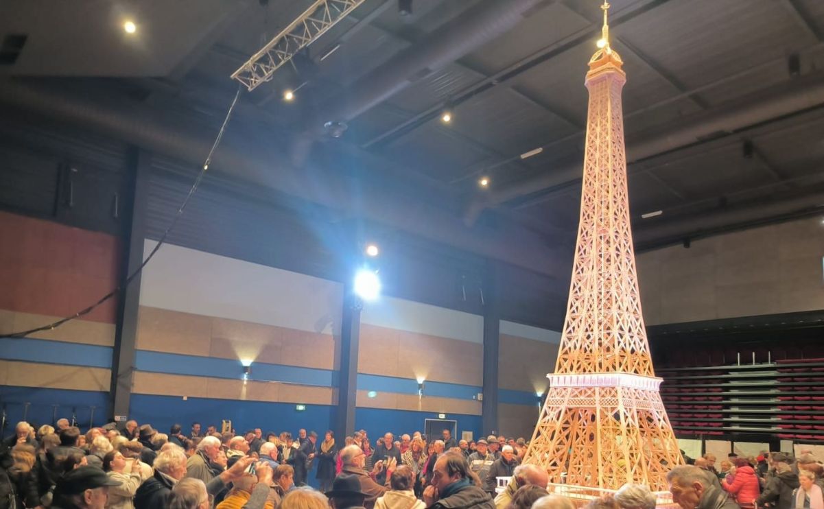 Uomo costruisce modello di Torre Eiffel con più 700.000 fiammiferi in 8 anni ma gli viene rifiutato il record mondiale