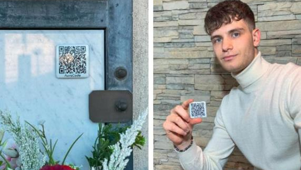 AuraCode Qrcode per defunti. Scopri un modo semplice e tradizionale per onorare i tuoi cari defunti. Con AuraCoded, inquadra il QR Code sulla lapide e accedi a una pagina web ricca di foto, video e ricordi condivisi dai parenti.