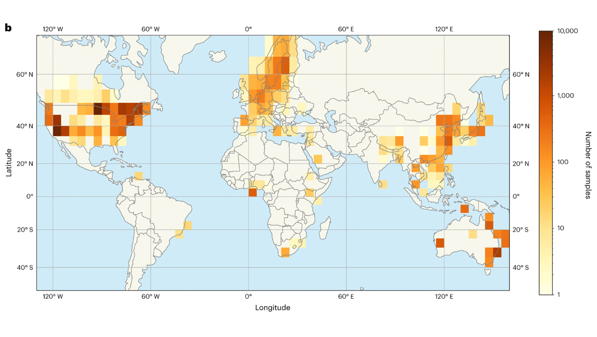 Mappa globale della concentrazione di PFAS nell'acqua